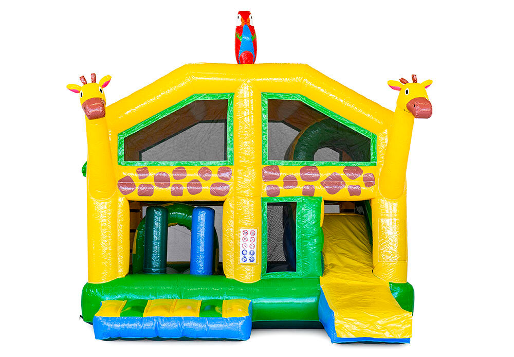 Zamów na zamówienie nadmuchiwany zamek Giraffe Indoor Multiplay w JB Dmuchańce Polska. Kup tspersonalizowany dmuchane zamki od JB Dmuchańce Polska